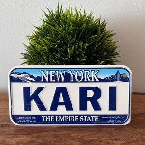 NY License Plate Decor